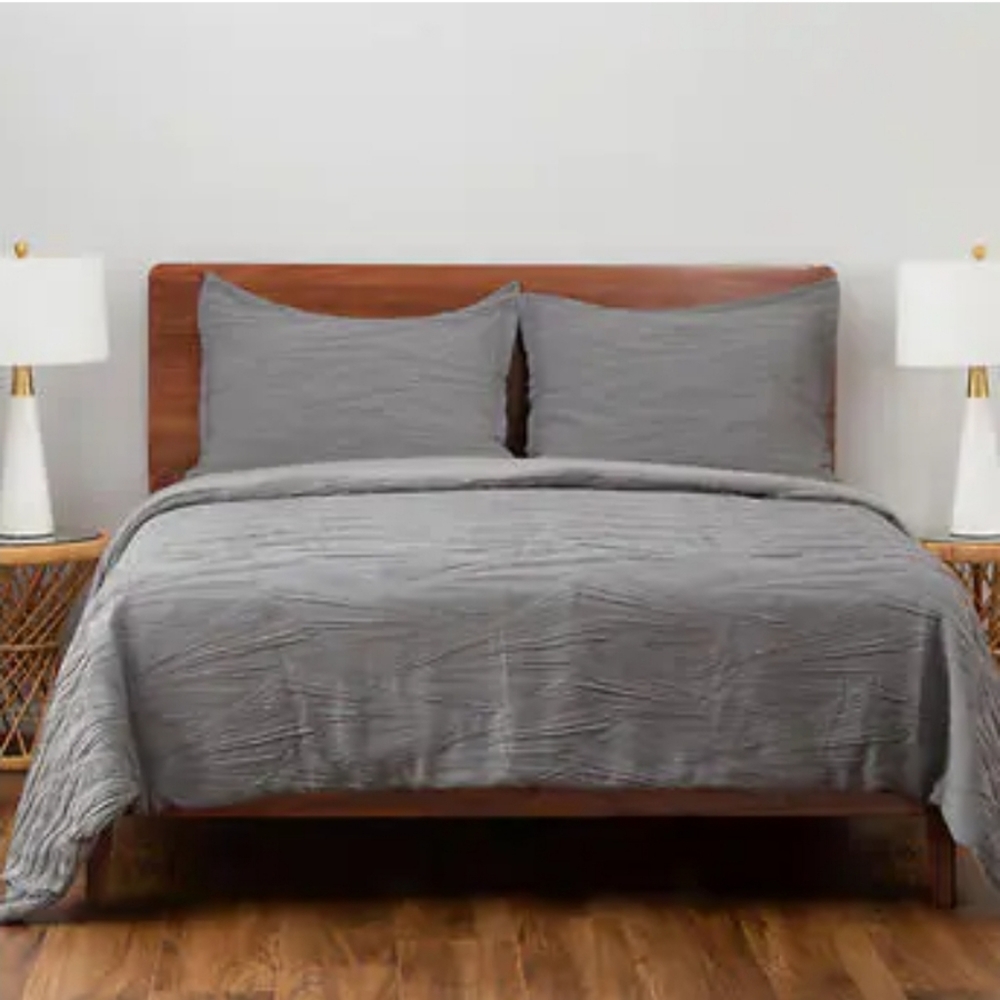 (Ew)Berkshire life Pleated wave 3piece comforter set